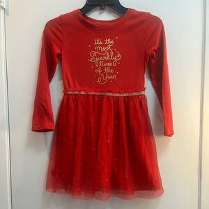 Cat & Jack Red Sparkly Kids Dress